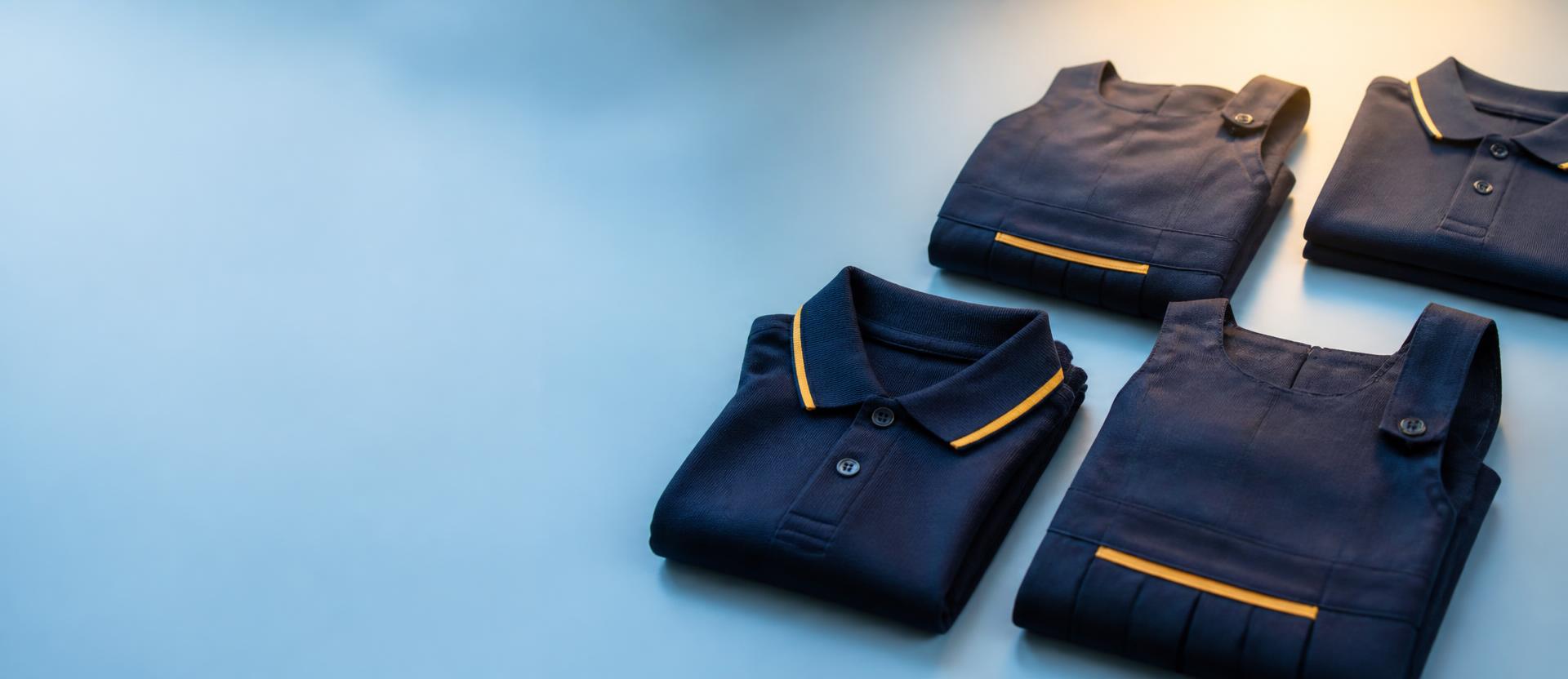 Official uniforms, ready for the new term